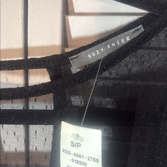 Suzy Shier Sheer Black Mini Dress - Picture 2 of 11